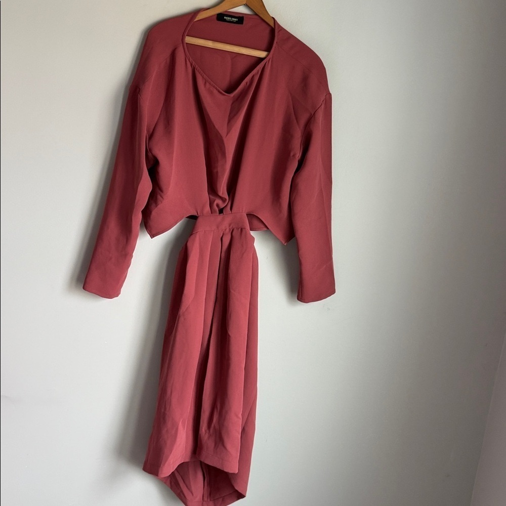 RACHEL COMEY PALOMA DRESS RUST 6 - Picture 2 of 12